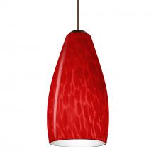 Besa Lighting 1XC-7198RC-BR - Besa, Karli Cord Pendant, Red Cloud, Bronze Finish, 1x50W MAX GY6.35 Base