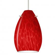 Besa Lighting 1XT-1713RC-SN - Besa, Pera 6 Cord Pendant, Red Cloud, Satin Nickel Finish, 1x50W MAX GY6.35 Base