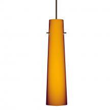 Besa Lighting 1XT-567480-BR-277 - Besa Camino Pendant Bronze Amber Matte 1x50W Halogen, 277V