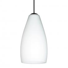 Besa Lighting 1XT-719807-BK - Besa Pendant Karli, Black Finish, Opal Matte 1x50W MAX GY6.35 Base