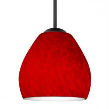 Besa Lighting B-4122RC-MED-BK - Besa Bolla Pendant For Multiport Canopy Red Cloud Black 1x40W MAX E26 Base