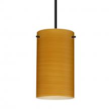 Besa Lighting B-4404OK-MED-BK - Besa Stilo 7 Pendant For Multiport Canopy Black Oak 1x40W MAX E26 Base