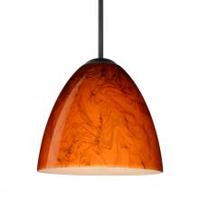 Besa Lighting J-4470HB-BK - Besa Vila Pendant For Multiport Canopy Black Habanero 1x60W MAX E26 Base