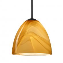 Besa Lighting J-4470HN-BK - Besa Vila Pendant For Multiport Canopy Black Honey 1x60W MAX E26 Base