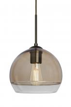  J-ALLY8SM-EDIL-BR - Besa, Ally 8 Cord Pendant For Multiport Canopy, Smoke/Clear, Bronze Finish, 1x5W LED