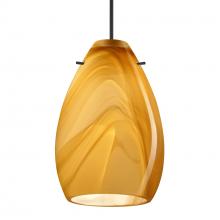 Besa Lighting RXP-1713HN-BK - Besa Pendant Pera 6, Black Finish, Honey 1x50W MAX GY6.35 Base