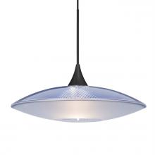 Besa Lighting RXP-6294BL-BK - Besa Pendant Spazio, Black Finish, Blue/Frost 1x50W MAX GY6.35 Base