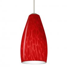 Besa Lighting RXP-7198RC-SN - Besa, Karli Cord Pendant, Red Cloud, Satin Nickel Finish, 1x50W MAX GY6.35 Base