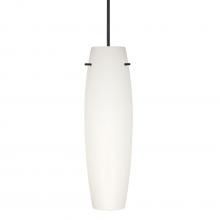 Besa Lighting XP-412107-BK-DIM010 - Besa Tu Tu Pendant, Opal Matte, Black, 1x50W Halogen, 0-10V Dimming