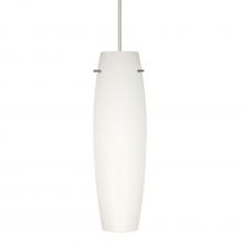 Besa Lighting XP-412107-SN-DIM010 - Besa Tu Tu Pendant, Opal Matte, Satin Nickel, 1x50W Halogen, 0-10V Dimming