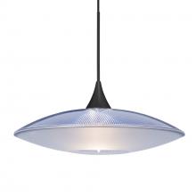 Besa Lighting XP-6294BL-BK - Besa Pendant Spazio, Black Finish, Blue/Frost 1x50W MAX GY6.35 Base