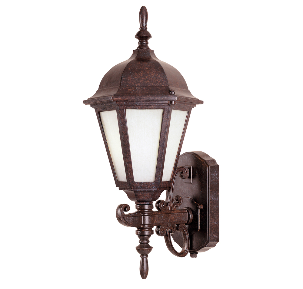 One Light Rustic Bronze Finish Wall Lantern