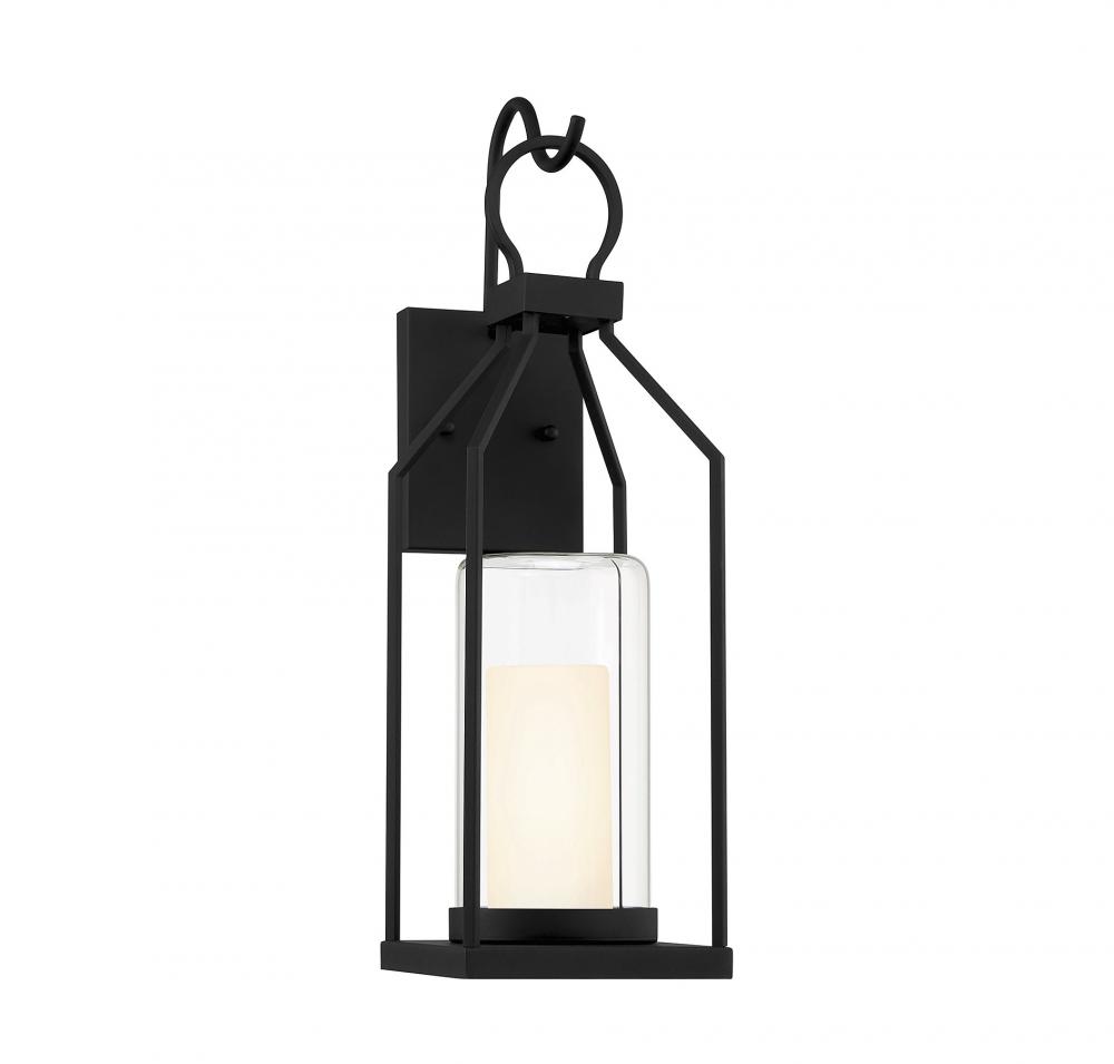 Hamilton 1-Light Outdoor Wall Lantern in Matte Black