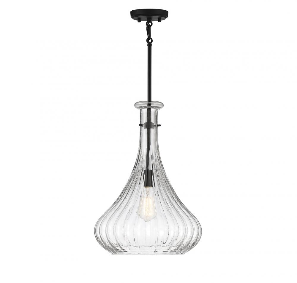 Bristo 1-Light Pendant in Matte Black