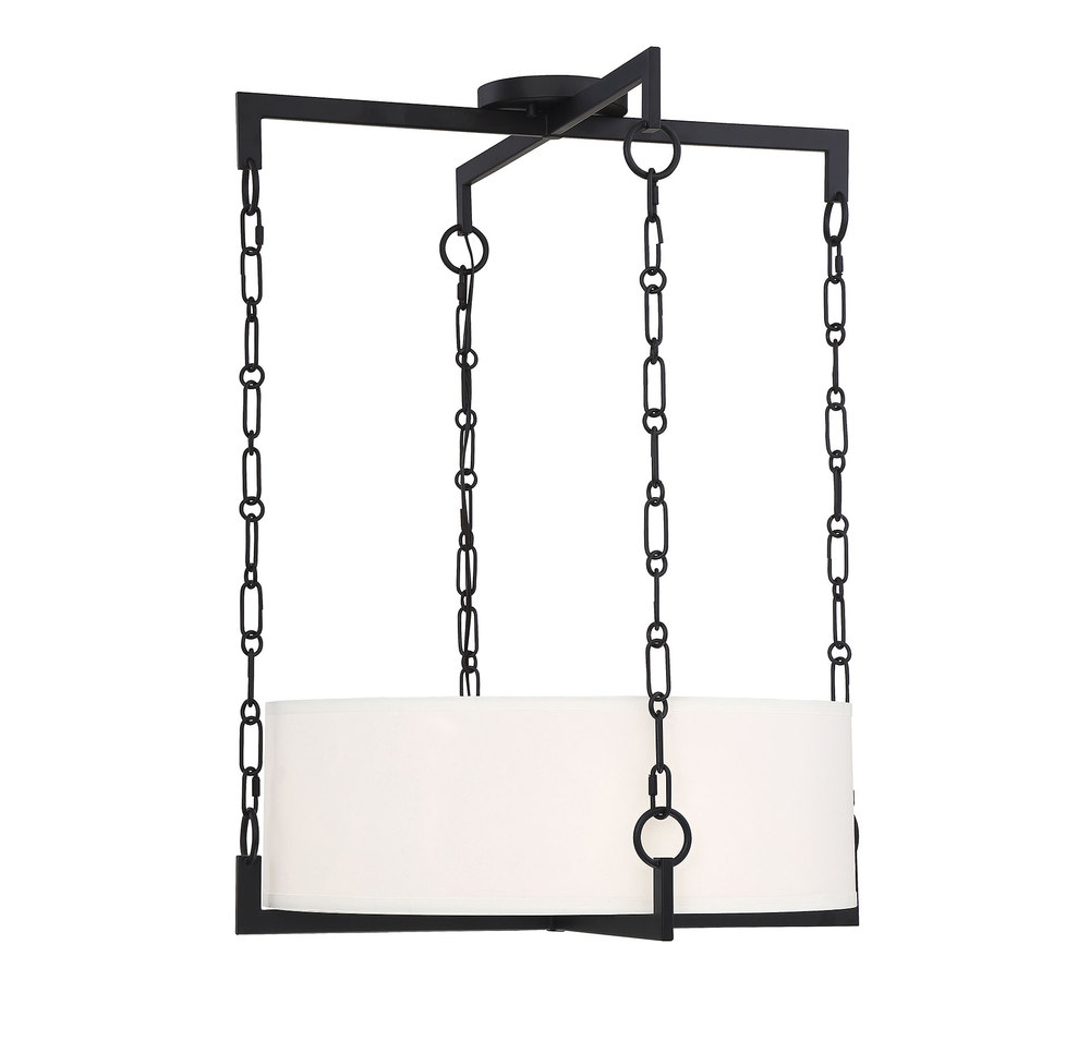 Abbott 4-Light Pendant in Matte Black