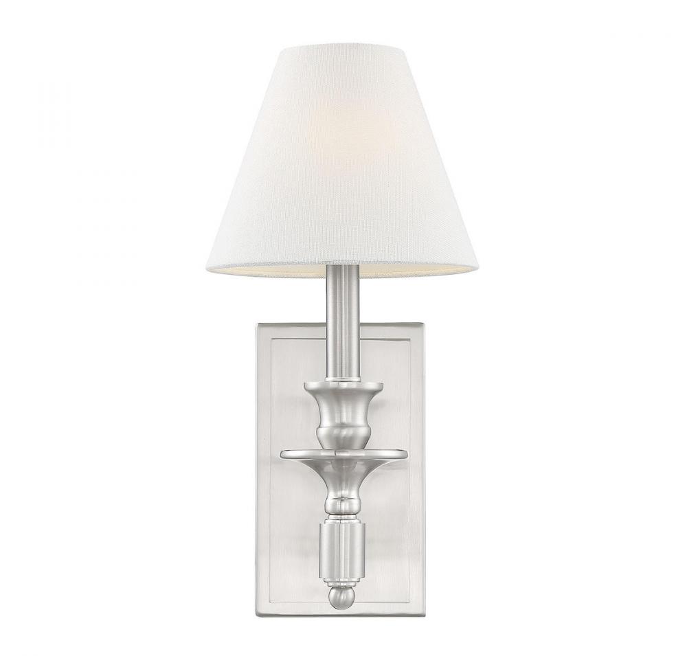 Washburn 1-Light Wall Sconce in Satin Nickel