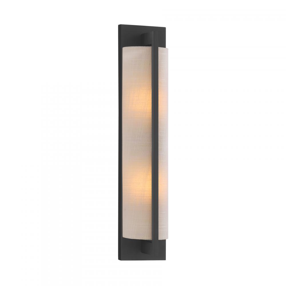 Carver 2-Light Wall Sconce in Matte Black