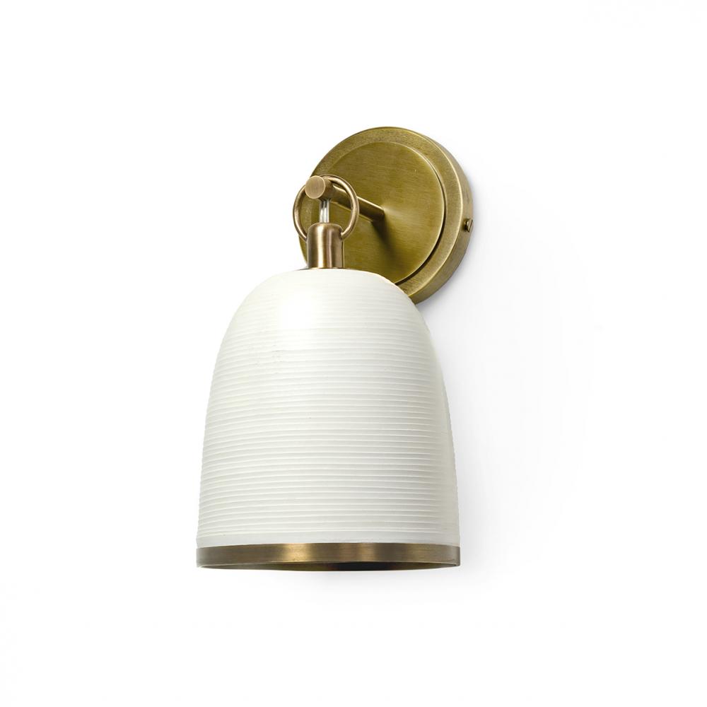 Rivoli Leather Sconce White