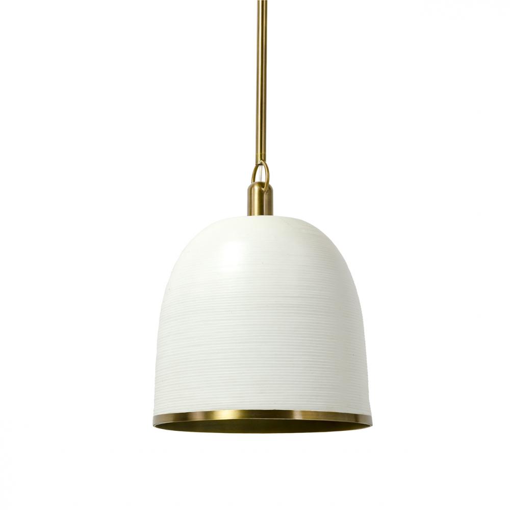 Rivoli Leather Pendant White