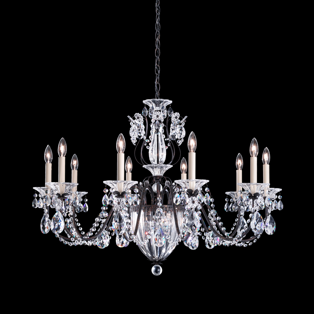 Bagatelle 13 Light 120V Chandelier in Heirloom Bronze with Crystals from Swarovski®