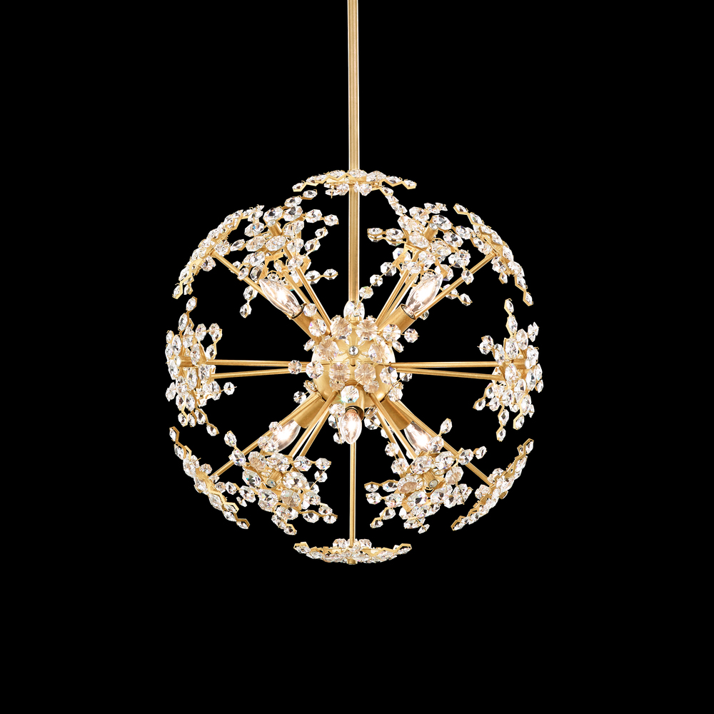 Esteracae 18IN 120V Pendant in Black with Radiance Crystal