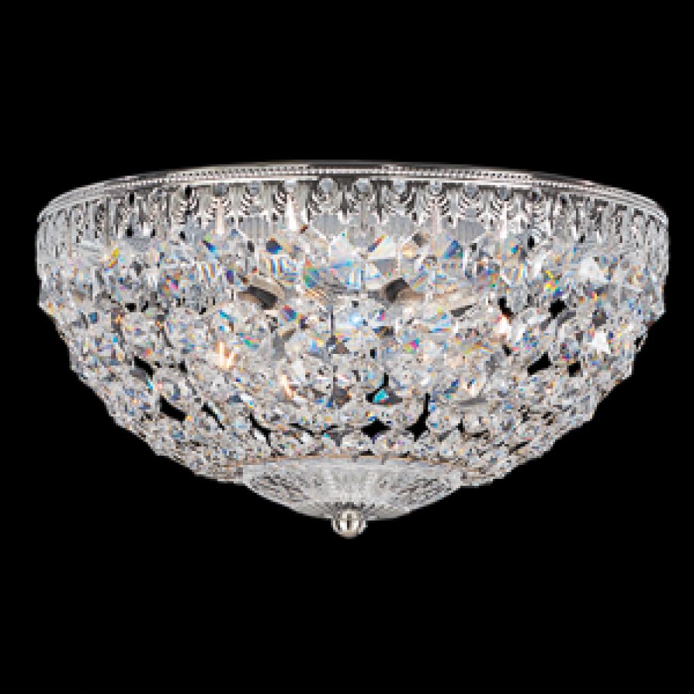 Petit Crystal 4 Light 110V Close to Ceiling in Heirloom Bronze with Clear Crystals From Swarovski?