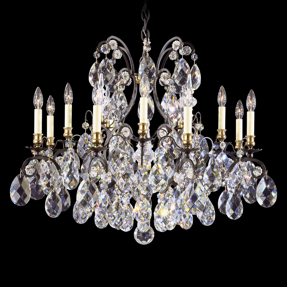 Renaissance 13 Light 120V Chandelier in Heirloom Bronze with Clear Heritage Handcut Crystal