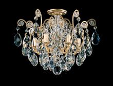 Schonbek 1870 3784-48 - Renaissance 6 Light 120V Semi-Flush Mount in Antique Silver with Clear Heritage Handcut Crystal