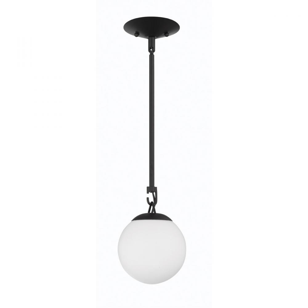 Orion 1 Light Mini Pendant in Flat Black