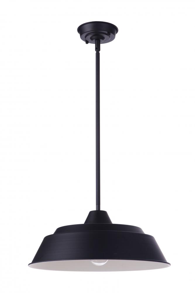 Landmark 1 Light 9" Outdoor Pendant in Midnight