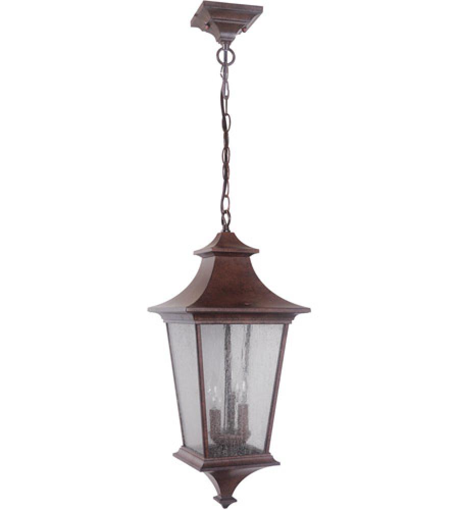 Argent II 3 Light Outdoor Pendant in Aged Bronze