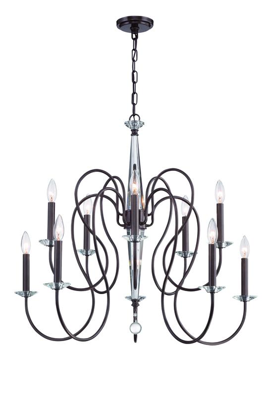 Bentley 10 Light Vibrant Bronze Chandelier