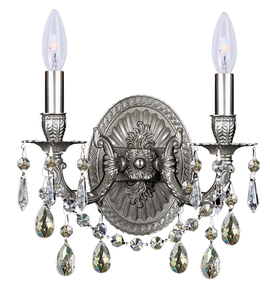 2 Light Pewter Sconce