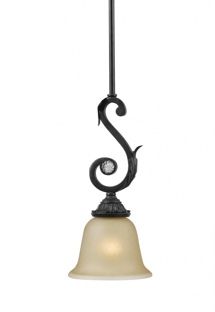 Crystorama Winslow 1 Light Dark Rust Pendant