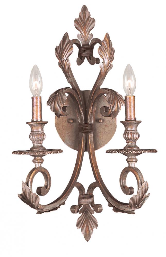 Royal 2 Light Florentine Bronze Sconce