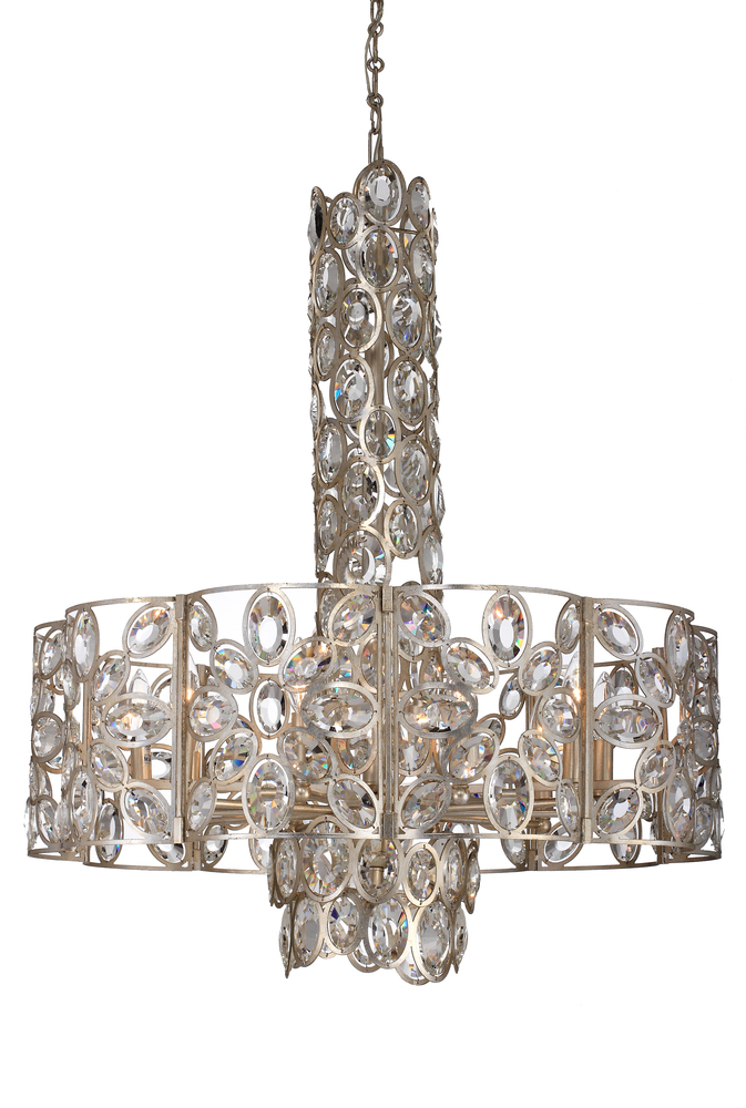 Crystorama Sterling 10 Light Distressed Twilight Chandelier