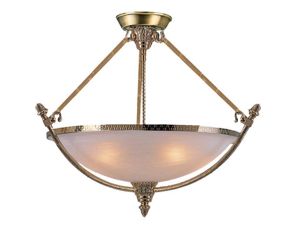 Crystorama 5 Light Polished Brass Pendant