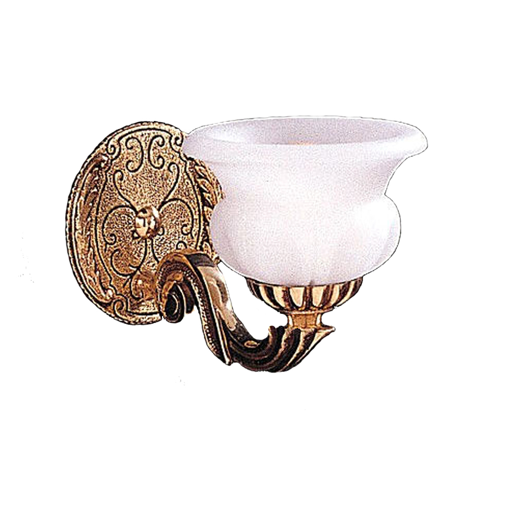 Natural Alabaster 1 Light Bronze Patina Sconce