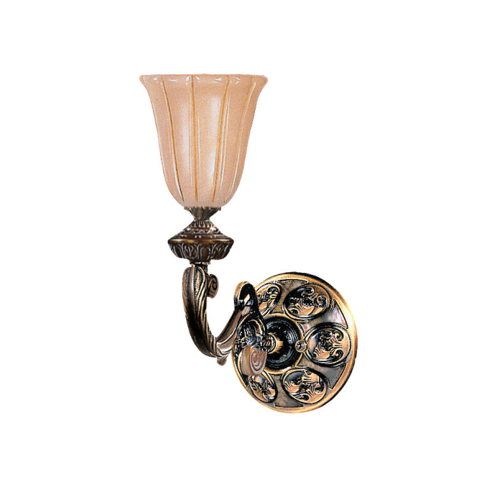 Natural Alabaster 1 Light Bronze Sconce