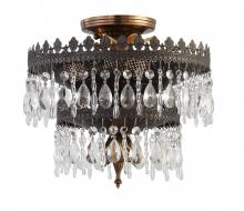 Crystorama 1593-FA - Alhambra 3 Light Hand Cut Crystal Semi-Flush