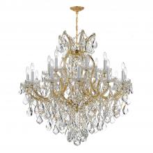 Crystorama 4418-GD-CL-S - Maria Theresa 19 Light Swarovski Strass Crystal Gold Chandelier