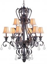 Crystorama 6609-CM-CL-MWP - Crystorama 9 Light Champagne Chandelier