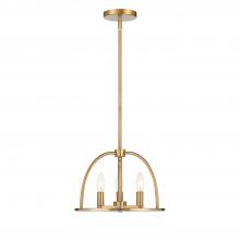 Crystorama ABB-3003-VG - Abbott 3 Light Vibrant Gold Mini Chandelier