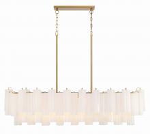 Crystorama ADD-317-AG-WH - Addis 14 Light Aged Brass Chandelier