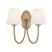 Crystorama JUN-10322-VG - Juno 2 Light Vibrant Gold Sconce