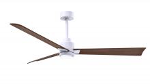  AKLK-MWH-WN-56 - Alessandra 3-blade transitional ceiling fan in matte white finish with walnut blades. Optimized fo