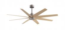 Matthews Fan Company AN-BN-LM-64 - Ariella 8-blade ceiling fan in Brushed Nickel and Light Maple Tone blades