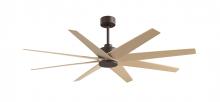 Matthews Fan Company AN-TB-LM-64 - Ariella 8-blade ceiling fan in Textured Bronze and Light Maple Tone Blades