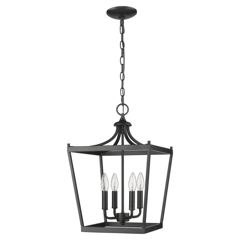 Kennedy 4-Light Matte Black Chandelier