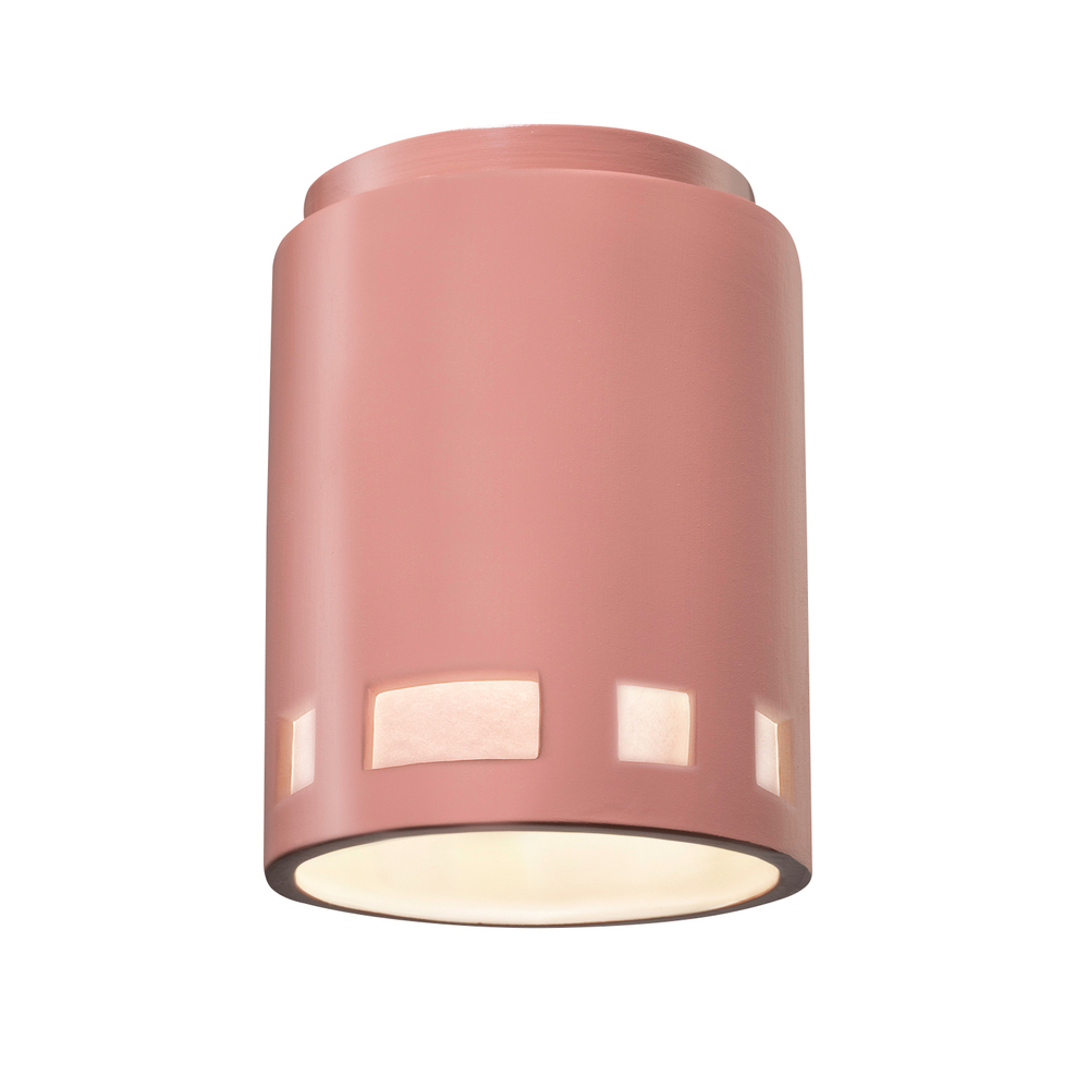 Cylinder w/ Prairie Window LED Flush-Mount (Outdoor)